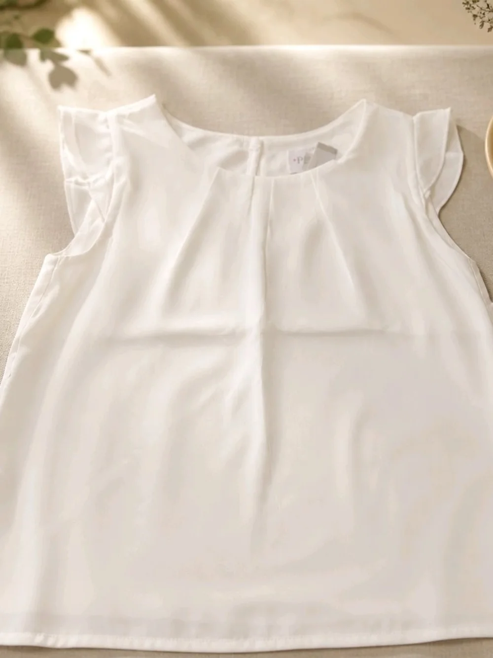 The Children's Place White Flutter Sleeve Blouse
